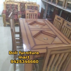 Wooden Dining Table | DOLI FURNITURE MART | 6- Asha Nager Kanadiya Road Holkar Pratima Ke Samne Bangali Square Indore