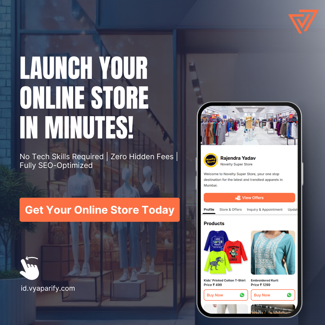  Launch Your Online Store in Minutes Digital Vyapar Bada Vyapar 612A Lodha Supremus New Cuffe Parade, Wadala East, Mumbai-400037