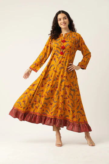 Women Yellow Embellished Anarkali Kurta-https://i-media.vyaparify.com/vcards/products/24451/Women-Yellow-Embellished-Anarkali-Kurta.jpg Image