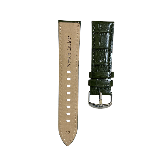 PREMIUM LEATHER WATCH STRAPS COTTAGE COLOUR GREEN 22x20mm-https://i-media.vyaparify.com/vcards/products/250528/product_1747914891_682f108b4c9f9.png Image