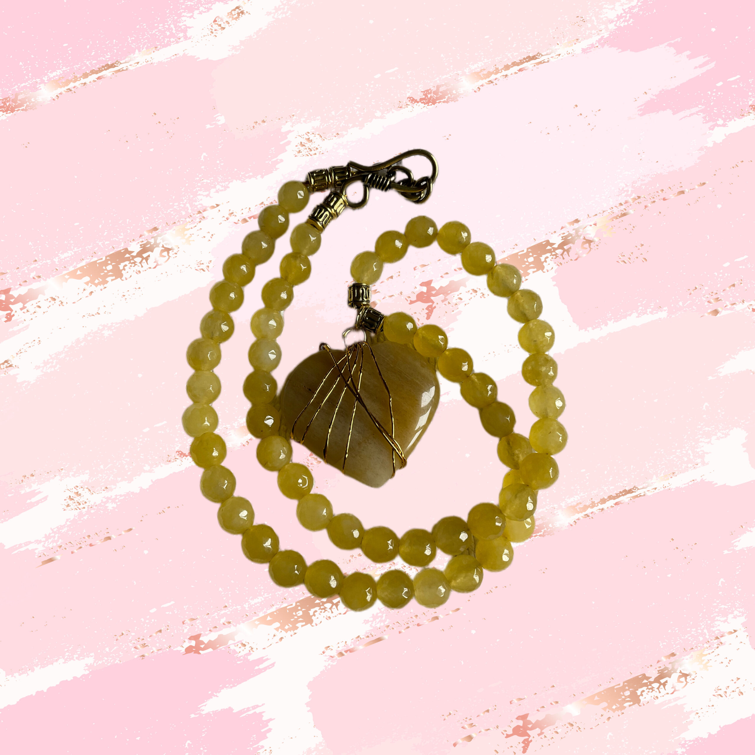 Yellow Agates Heart Pendant Necklace-https://i-media.vyaparify.com/vcards/products/27605/YELLOW-AGATES-NECKLACE-HEART-PENDANT.jpeg Image