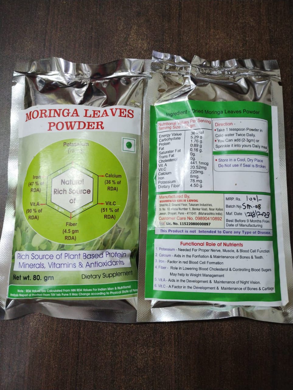 Moringa Leaves Powder (80g)-https://i-media.vyaparify.com/vcards/products/28596/Moringa-Leaves-powder.jpg Image