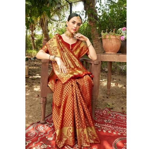 Generic Women's Silk Woven Kanjivaram Saree With Unstitched Blouse-https://i-media.vyaparify.com/vcards/products/292072/product_1749965399_684e5a571c4ef.png Image