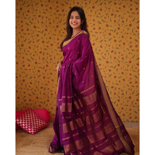 Generic Women's Silk Blend Self Design Bollywood Saree With Unstitched Blouse (5.5Mtr, Purple-https://i-media.vyaparify.com/vcards/products/292115/product_1749967827_684e63d36cee1.png Image