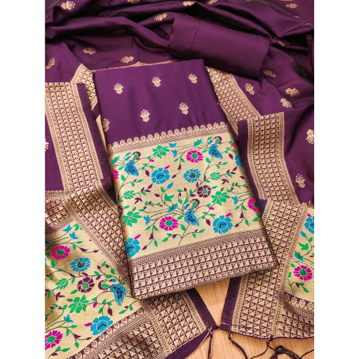  Unstitched Salwar Suit Material With Dupatta ASHIRWADA ENTERPRISES 1st Floor, Moideen Complex, Main Road, Darbe, Puttur, Karnataka 574202, India