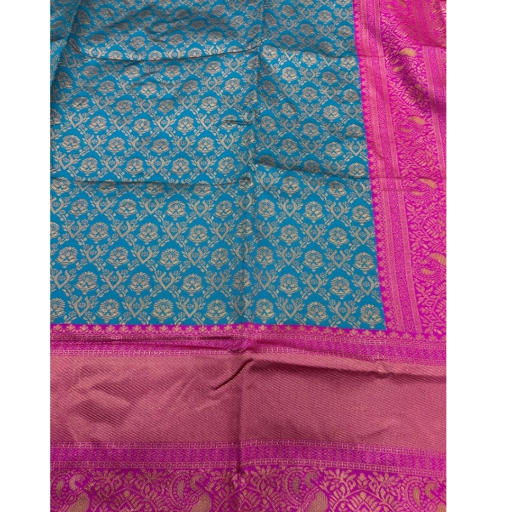 Generic Women's Silk Blend Self Design Banarasi Saree With Unstitched Blouse (5.5Mtr, Sky Blue)-https://i-media.vyaparify.com/vcards/products/292140/product_1749969046_684e6896d0d1f.png Image