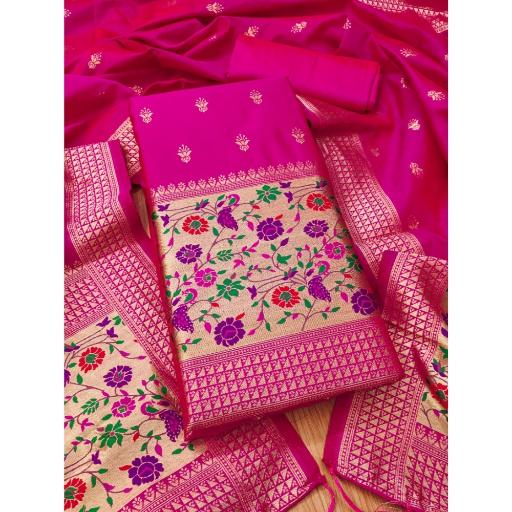  Unstitched Salwar Suit Material With Dupatta ASHIRWADA ENTERPRISES 1st Floor, Moideen Complex, Main Road, Darbe, Puttur, Karnataka 574202, India