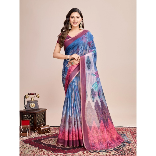  Generic Women's Georgette Embroidered Saree With Unstitched Blouse (5.5Mtr, Blue) ASHIRWADA ENTERPRISES 1st Floor, Moideen Complex, Main Road, Darbe, Puttur, Karnataka 574202, India