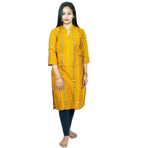  Women's Sambalpuri Certified Handloom Pure Cotton Straight Kurti ASHIRWADA ENTERPRISES 1st Floor, Moideen Complex, Main Road, Darbe, Puttur, Karnataka 574202, India
