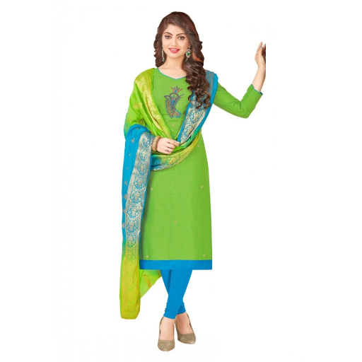  Generic Women's South Slub Cotton Unstitched Salwar-Suit Material With Dupatta ASHIRWADA ENTERPRISES 1st Floor, Moideen Complex, Main Road, Darbe, Puttur, Karnataka 574202, India