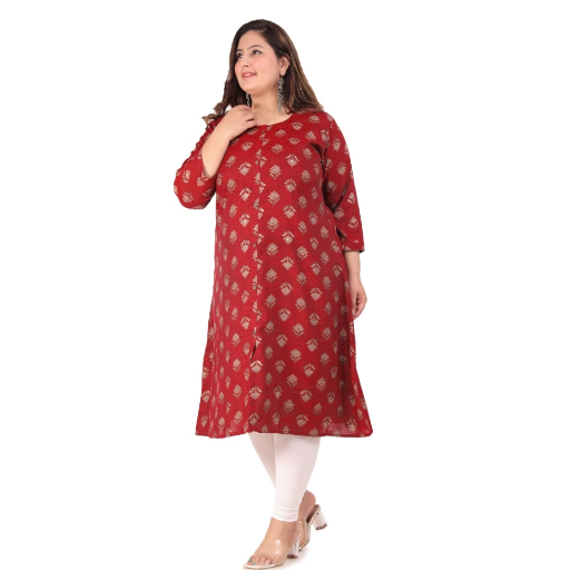 Office wear Floral Printed Capsule A-Line Kurti-https://i-media.vyaparify.com/vcards/products/292837/product_1750066519_684fe5576b3c4.png Image