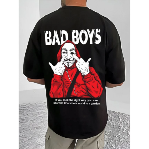 Generic Men's Casual Cotton Blend Printed Round Neck Half Sleeve T-Shirt (Black)-https://i-media.vyaparify.com/vcards/products/292863/product_1750067071_684fe77f1929b.png Image