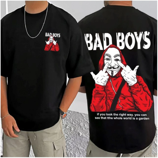 Generic Men's Casual Cotton Blend Printed Round Neck Half Sleeve T-Shirt (Black)-https://i-media.vyaparify.com/vcards/products/292864/product_1750067071_684fe77f5772d.png Image