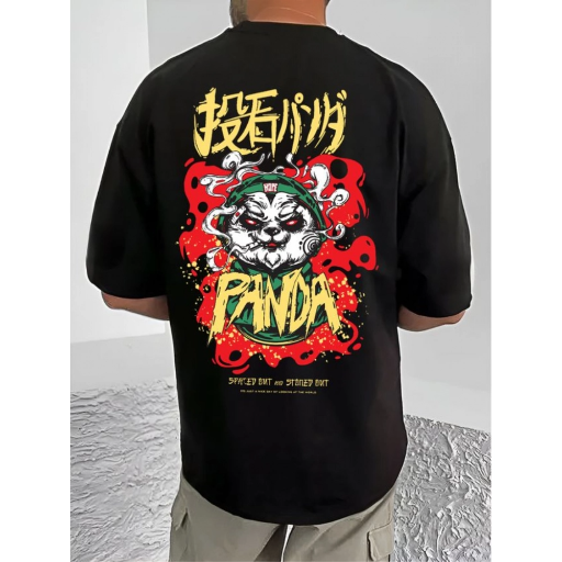 Generic Men's Casual Cotton Blend Printed Round Neck Half Sleeve T-Shirt (Black)-https://i-media.vyaparify.com/vcards/products/292934/product_1750068473_684fecf980bf6.png Image