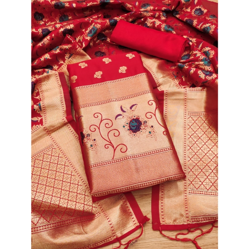  Generic Women's South Slub Cotton Unstitched Salwar-Suit Material With Dupatta ASHIRWADA ENTERPRISES 1st Floor, Moideen Complex, Main Road, Darbe, Puttur, Karnataka 574202, India