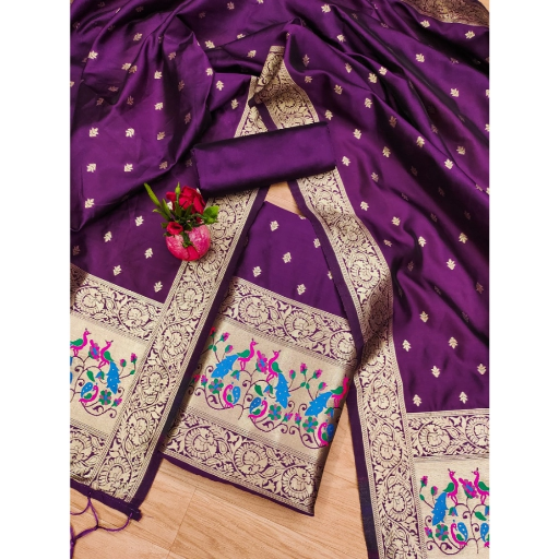  Generic Women's South Slub Cotton Unstitched Salwar-Suit Material With Dupatta ASHIRWADA ENTERPRISES 1st Floor, Moideen Complex, Main Road, Darbe, Puttur, Karnataka 574202, India