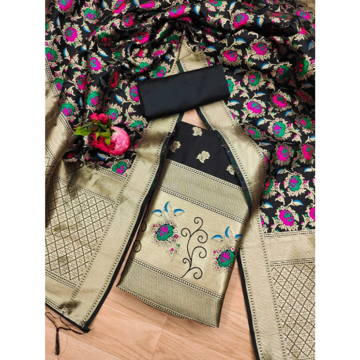  Generic Women's South Slub Cotton Unstitched Salwar-Suit Material With Dupatta ASHIRWADA ENTERPRISES 1st Floor, Moideen Complex, Main Road, Darbe, Puttur, Karnataka 574202, India