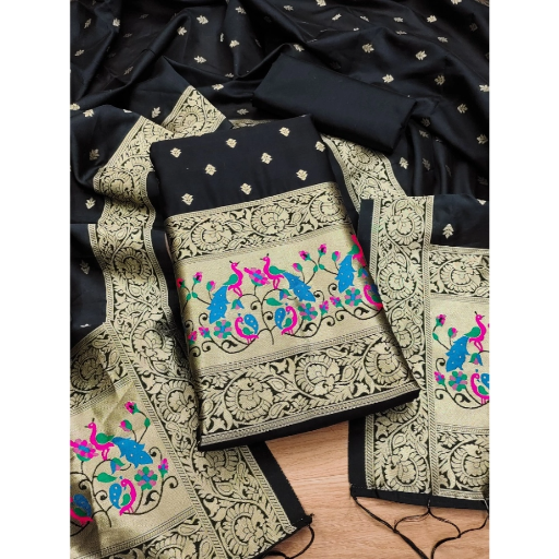  Generic Women's South Slub Cotton Unstitched Salwar-Suit Material With Dupatta ASHIRWADA ENTERPRISES 1st Floor, Moideen Complex, Main Road, Darbe, Puttur, Karnataka 574202, India