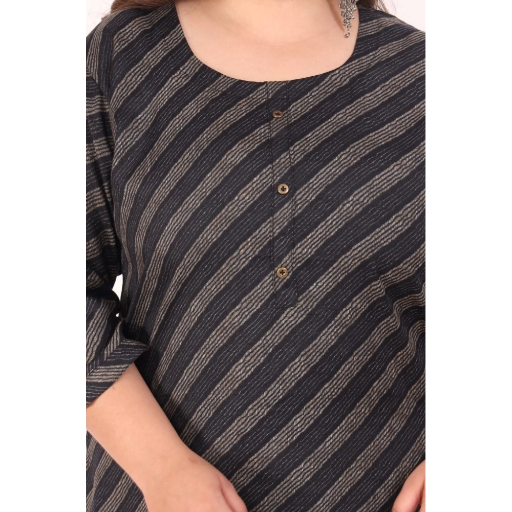 Generic Women's Office wear Stripe Capsule Straight Kurti-https://i-media.vyaparify.com/vcards/products/296434/product_1750491710_6856623e5e133.png Image