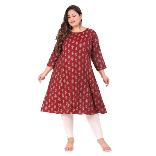  Generic Women's Office wear Floral Printed Capsule Princess Cut Kurti ASHIRWADA ENTERPRISES 1st Floor, Moideen Complex, Main Road, Darbe, Puttur, Karnataka 574202, India