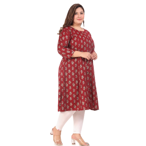 Generic Women's Office wear Floral Printed Capsule Princess Cut Kurti-https://i-media.vyaparify.com/vcards/products/296534/product_1750498176_68567b80d6880.png Image