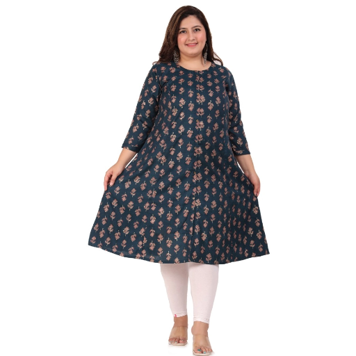  Generic Women's Office wear Floral Printed Capsule Princess Cut Kurti ASHIRWADA ENTERPRISES 1st Floor, Moideen Complex, Main Road, Darbe, Puttur, Karnataka 574202, India