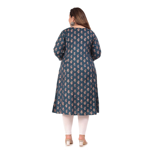 Generic Women's Office wear Floral Printed Capsule Princess Cut Kurti-https://i-media.vyaparify.com/vcards/products/296561/product_1750499709_6856817dd10fc.png Image