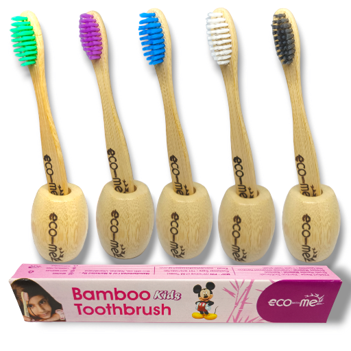 Ecowithme Kids Bamboo toothbrush, Bamboo fiber bristles, Ultra soft for kids-https://i-media.vyaparify.com/vcards/products/298877/product_1752164978_686fea72cc153.png Image