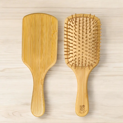 Ecowithme Organic Premium Bamboo/Wooden Paddle Hair Brush with cushioning for Women/Men and Girls-https://i-media.vyaparify.com/vcards/products/298994/product_1752320451_687249c3a15db.png Image