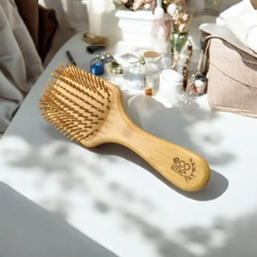 Ecowithme Organic Premium Bamboo/Wooden Paddle Hair Brush with cushioning for Women/Men and Girls-https://i-media.vyaparify.com/vcards/products/298995/product_1752320451_687249c3e0089.png Image