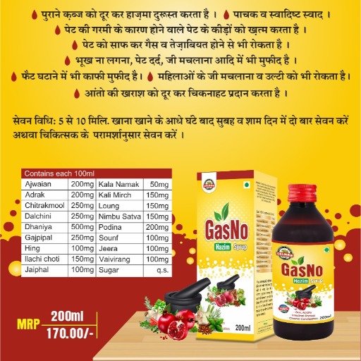  GasNo Syrup Raza Life Care Bahjoi Sambhal Uttar Pradesh India