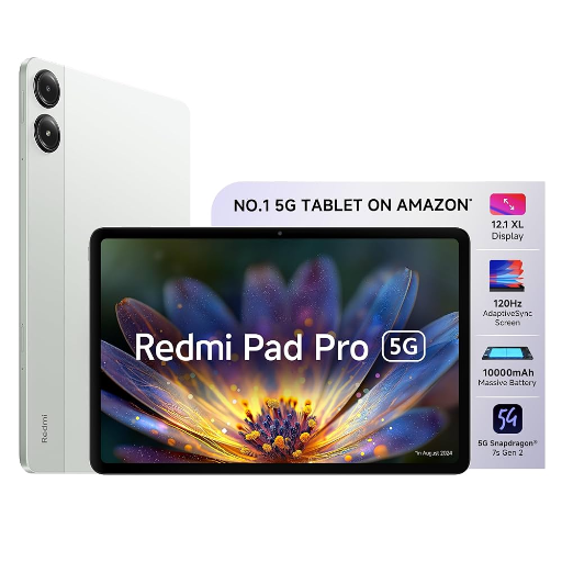REDMI Pad Pro 5G 8 GB RAM 128 GB ROM 12.1 inch with Wi-Fi+5G Tablet (Quick Silver)-https://i-media.vyaparify.com/vcards/products/299667/product_1752924310_687b80960f605.png Image