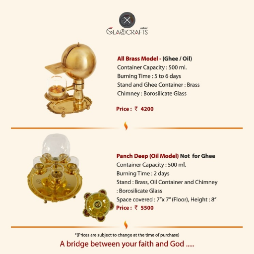 Panch Deep (Oil Model) : 5 Akhand Diya with 500 ml. Oil Container ( NOT FOR GHEE )-https://i-media.vyaparify.com/vcards/products/299919/product_1753066966_687dadd6243ca.png Image