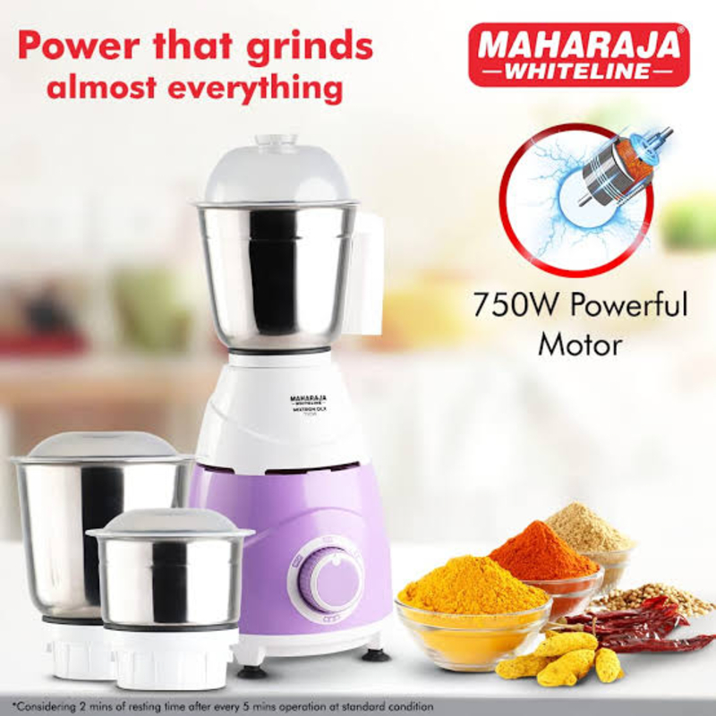 MAHARAJA WMG MIXTRON DLX MIXER GRINDER (750W)-https://i-media.vyaparify.com/vcards/products/300412/product_1753545176_6884f9d829de7.jpeg Image