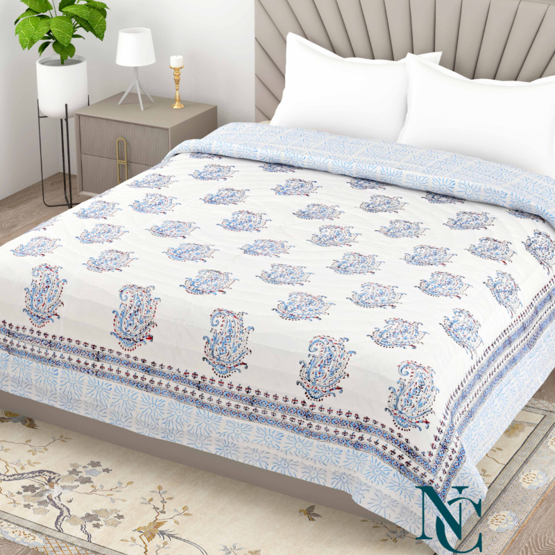 Elegant Paisley Cotton Quilt – Lightweight & Reversible Comforter-https://i-media.vyaparify.com/vcards/products/300464/product_1753597507_6885c643142bb.jpeg Image