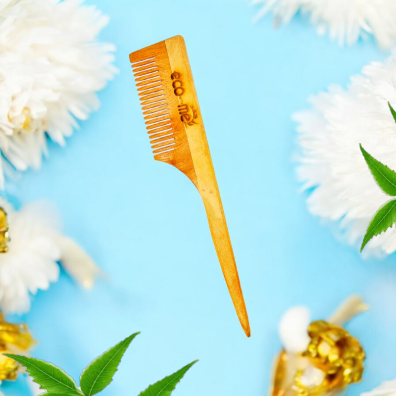 Ecowithme Wooden Neem Comb – Pure, Natural, and Gentle for Hair style.-https://i-media.vyaparify.com/vcards/products/300503/product_1753602225_6885d8b106909.png Image