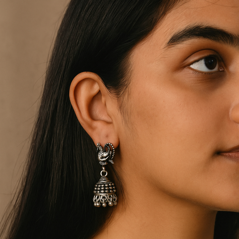 Antique silver earrings-https://i-media.vyaparify.com/vcards/products/300614/product_1753796378_6888cf1a7a584.jpeg Image