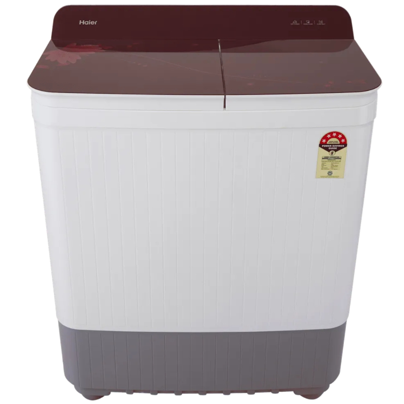 Haier 8 kg 5 Star Semi Automatic Washing Machine with Anti Bacterial Vortex Pulsator (178, HTW80-178, Burgundy with Flower)-https://i-media.vyaparify.com/vcards/products/301205/product_1754504878_68939eae569ea.jpeg Image