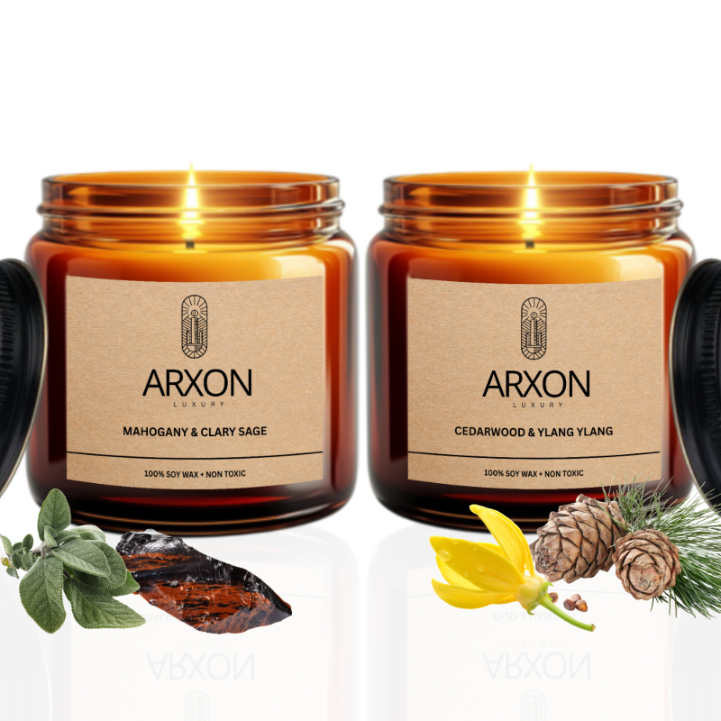 Scented Candle | Cedarwood & Ylang Ylang + Mahogany & Clary Sage by Arxon Luxury-https://i-media.vyaparify.com/vcards/products/301289/product_1754628231_6895808798f3c.png Image