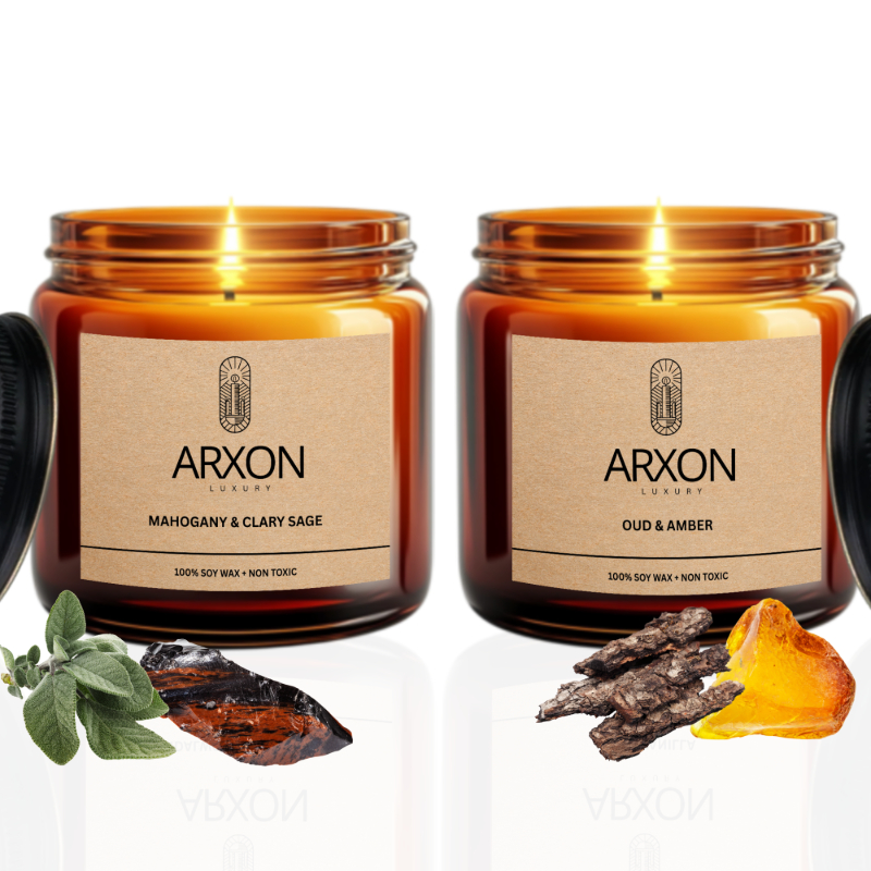 Scented Candle |  Oud & Amber + Mahogey & Clary Sage By Arxon Luxury-https://i-media.vyaparify.com/vcards/products/301294/product_1754628417_689581414292a.png Image