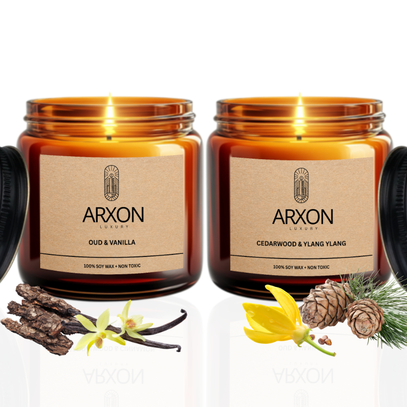 Scented Candle |  Oud & Vanilla + Cedarwood & Yland Ylang By Arxon Luxury-https://i-media.vyaparify.com/vcards/products/301314/product_1754629191_68958447385a8.png Image