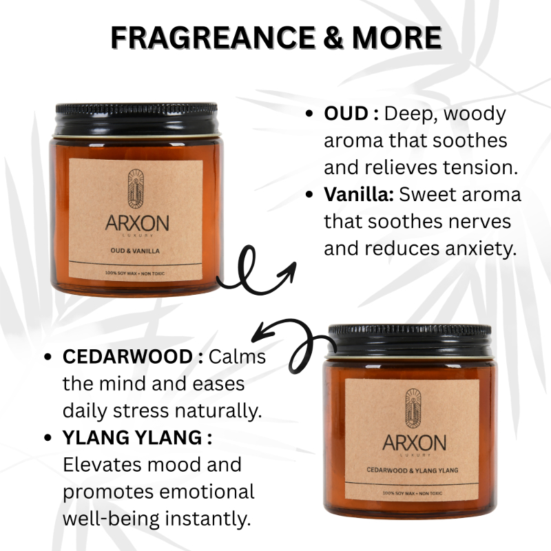 Scented Candle |  Oud & Vanilla + Cedarwood & Yland Ylang By Arxon Luxury-https://i-media.vyaparify.com/vcards/products/301315/product_1754629191_68958447754cb.png Image