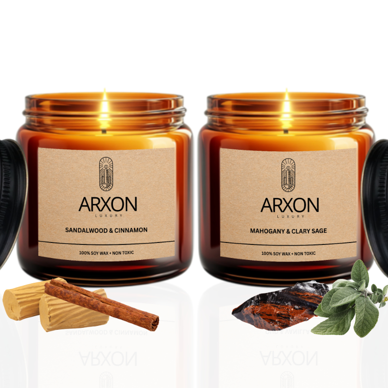Scented Candle | Sandalwood & Cinnamon + Mahogey & Clary Sage By Arxon Luxury-https://i-media.vyaparify.com/vcards/products/301336/product_1754630037_6895879585f63.png Image