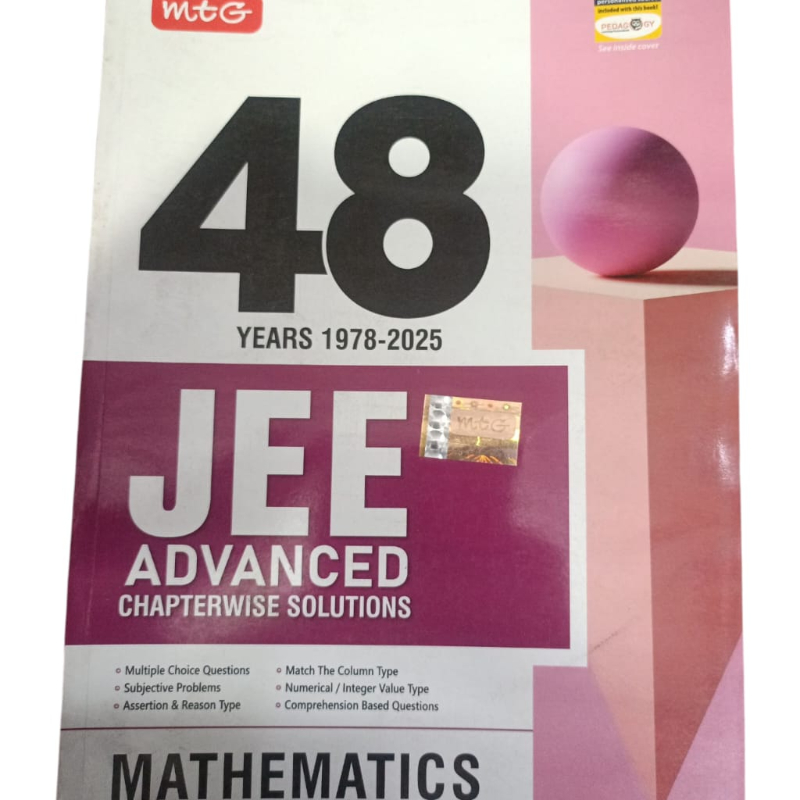 MTG 48 YEARS 1978-2025 JEE mtG 48 YEARS 1978-2025 JEE- ADVANCED CHAPTERWISE SOLUTIONS Multiple Choice Questions Subjective Problems Assertion & Reason Type Match The Column Type Numerical/Integer Value Type Comprehension Based Questions MATHEMATICS-https://i-media.vyaparify.com/vcards/products/302297/product_1756257451_68ae5cab6ee27.jpeg Image