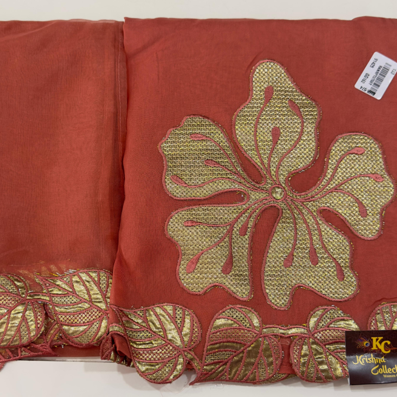 Pure organza leaf patch work designer suits only-https://i-media.vyaparify.com/vcards/products/303066/product_1757677656_68c408586f05c.jpeg Image