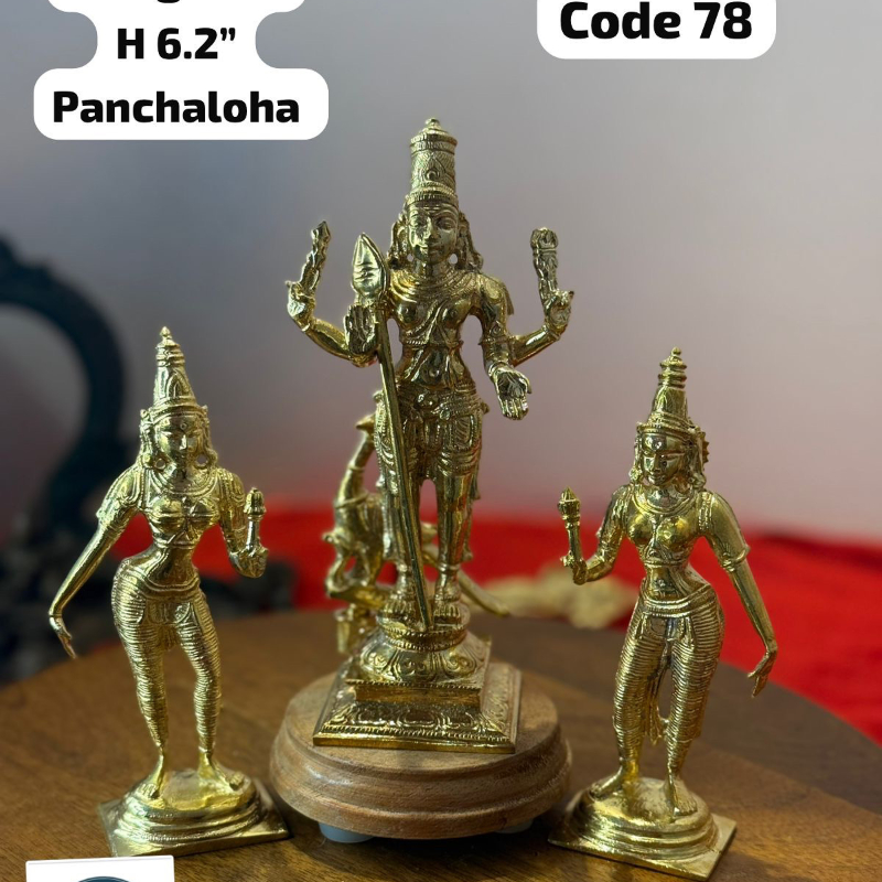 Subramanya with valli devasena - made of panchaloha-https://i-media.vyaparify.com/vcards/products/303221/product_1758015919_68c931afc278c.jpeg Image