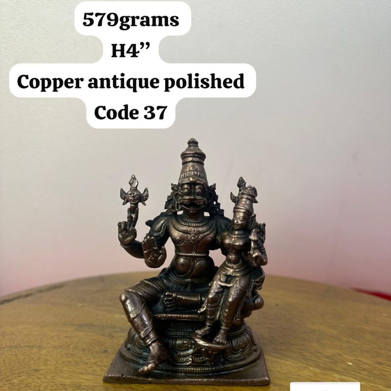 Lakshmi Narasimha Swamy - museum replicated copper idol-https://i-media.vyaparify.com/vcards/products/303410/product_1758089014_68ca4f3666399.jpeg Image