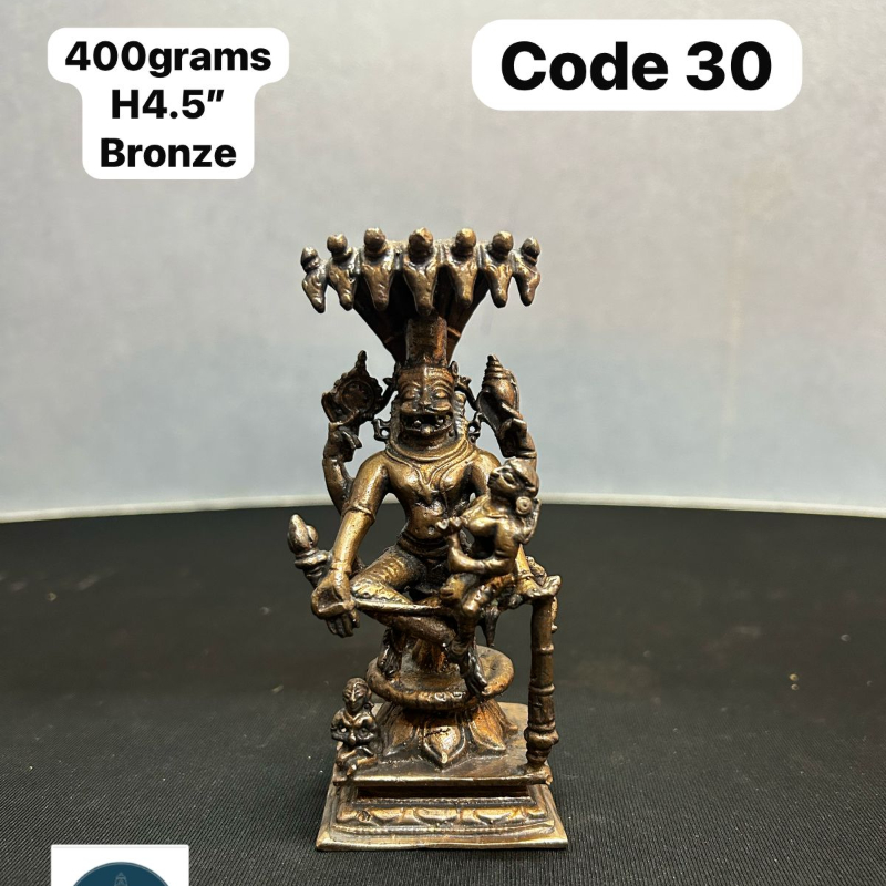 Yoga lakshminarasimha with shesha naga -made of bronze-https://i-media.vyaparify.com/vcards/products/303485/product_1758095396_68ca6824c1997.jpeg Image