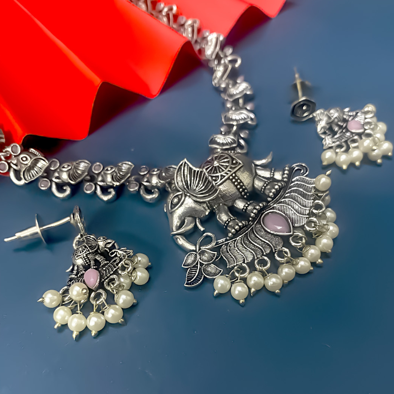 OXIDISED JEWELLERY SET WITH ELEPHANT DESIGN-https://i-media.vyaparify.com/vcards/products/303513/product_1758100225_68ca7b010c1ab.jpeg Image