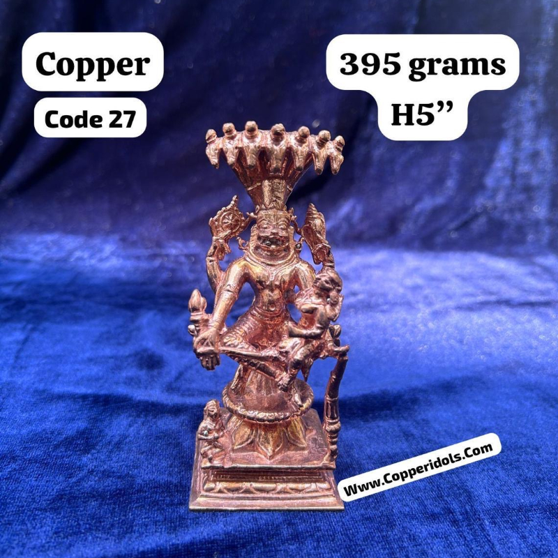 Yoga Lakshminarasimha with shesha naga - Made of copper-https://i-media.vyaparify.com/vcards/products/303524/product_1758101154_68ca7ea29c76d.jpeg Image